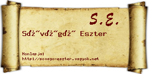 Sóvágó Eszter névjegykártya