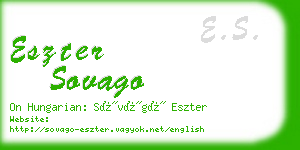 eszter sovago business card